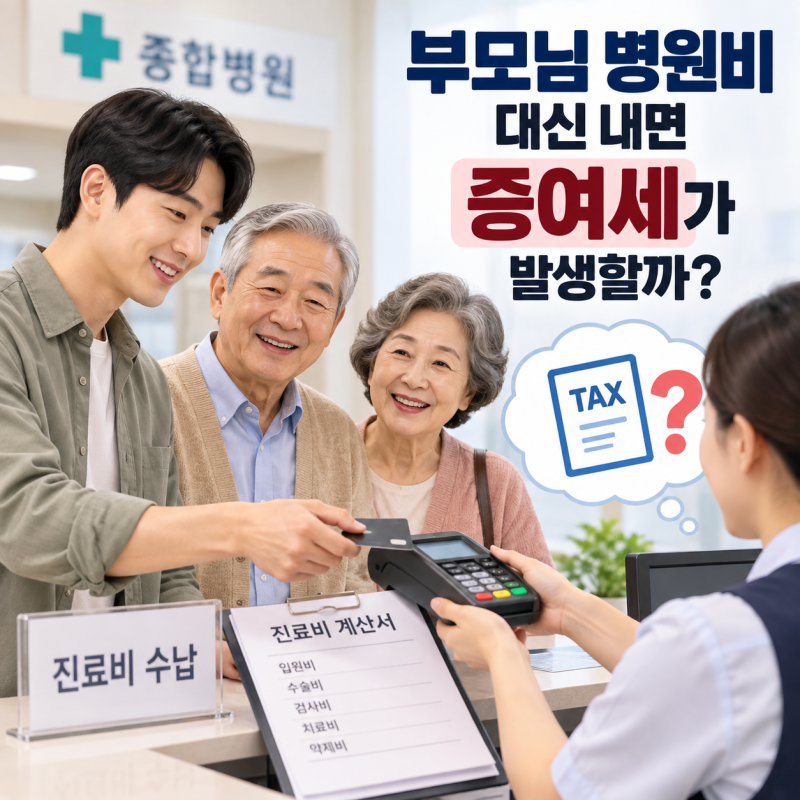 부모님 병원비 대신 내면 증여세가 발생할까?