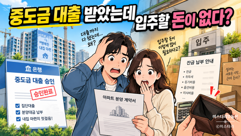 중도금 대출 받으면 끝? 입주 때 돈이 부족해지는 이유