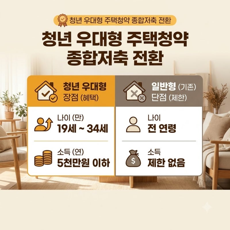 청년 우대형 주택청약 종합저축 전환, 조건이 된다면 지금 바꿔야 하는 이유