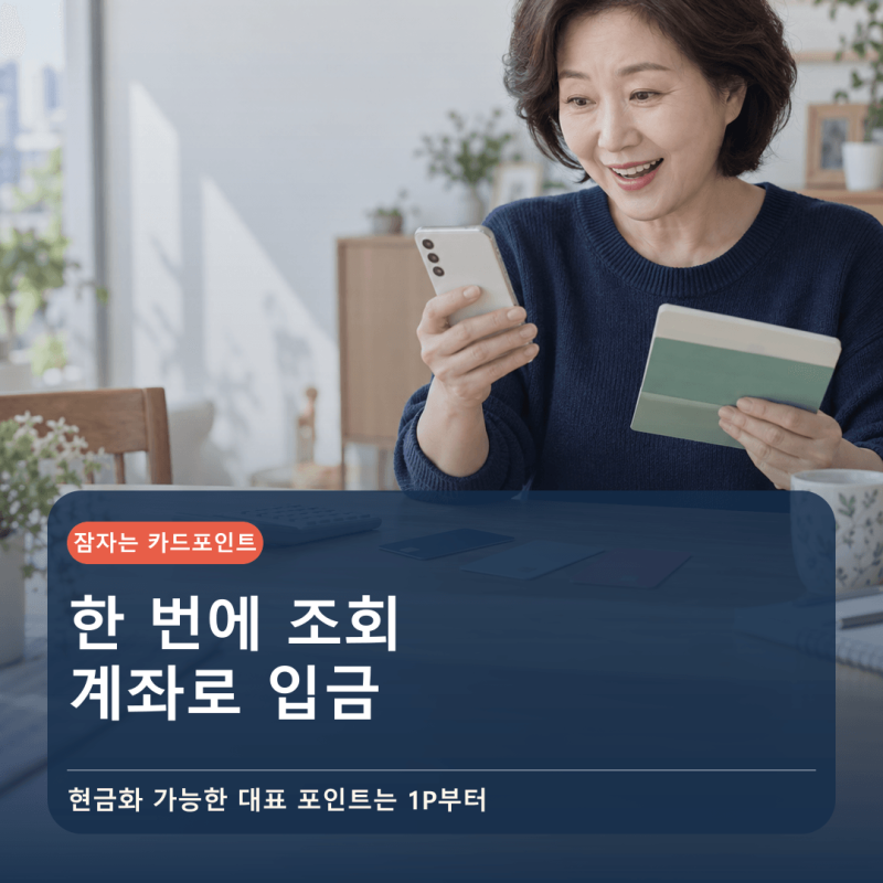 카드포인트 통합조회 현금화, 계좌입금이 안 될 때까지 3분 정리