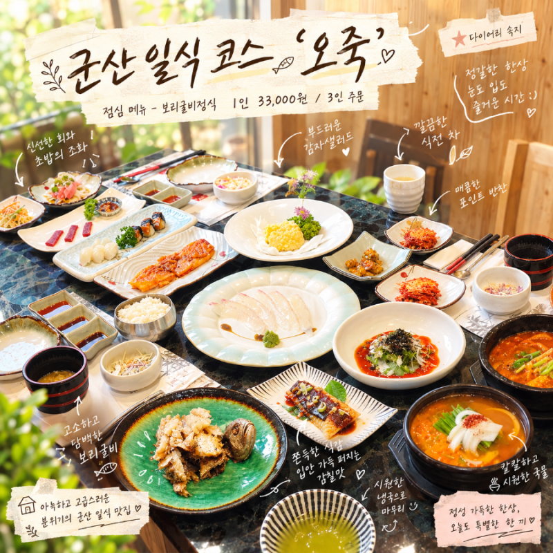 군산 나운동 맛집, 30년 경력 셰프의 손맛을 느낄 수 있는 곳이 있다고? 일식집 "오죽" 에서 맛....