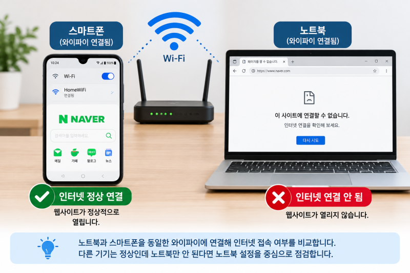 노트북 와이파이는 연결됐는데 인터넷이 안 될 때 해결 방법｜Windows 11 인터넷 연결 오류 점....
