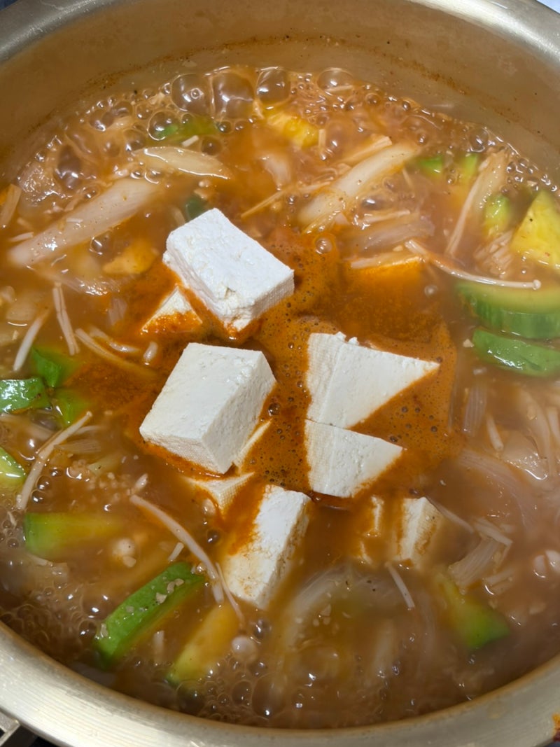 된장찌개ㅣCJ백설다담 된장찌개양념으로 구수하고 칼칼한 된장찌개 해먹어봄