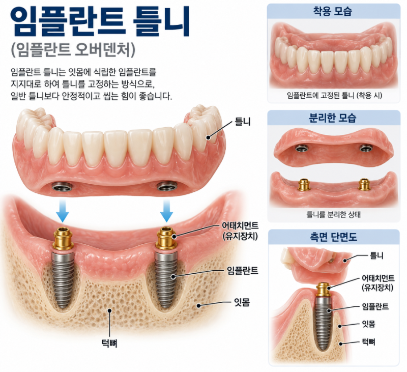 임플란트 틀니, 완전틀니,부분틀니 수명, 관리법은?