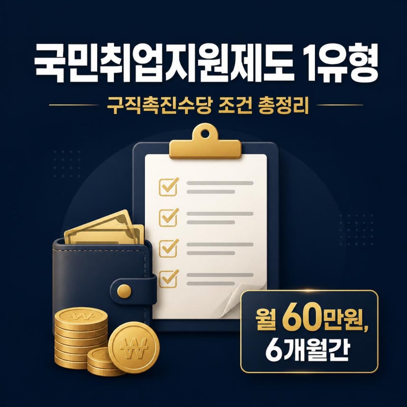 국민취업지원제도 구직촉진수당, 조건과 금액 정리했습니다