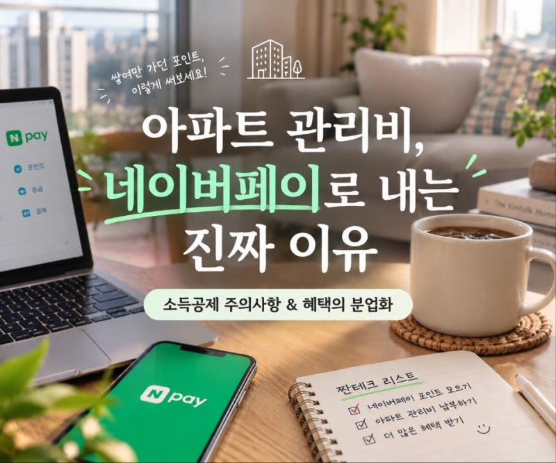 네이버페이 포인트 1등 사용처는 아파트 관리비? 관리비와 포인트 소득공제 팩트체크(feat.짠....
