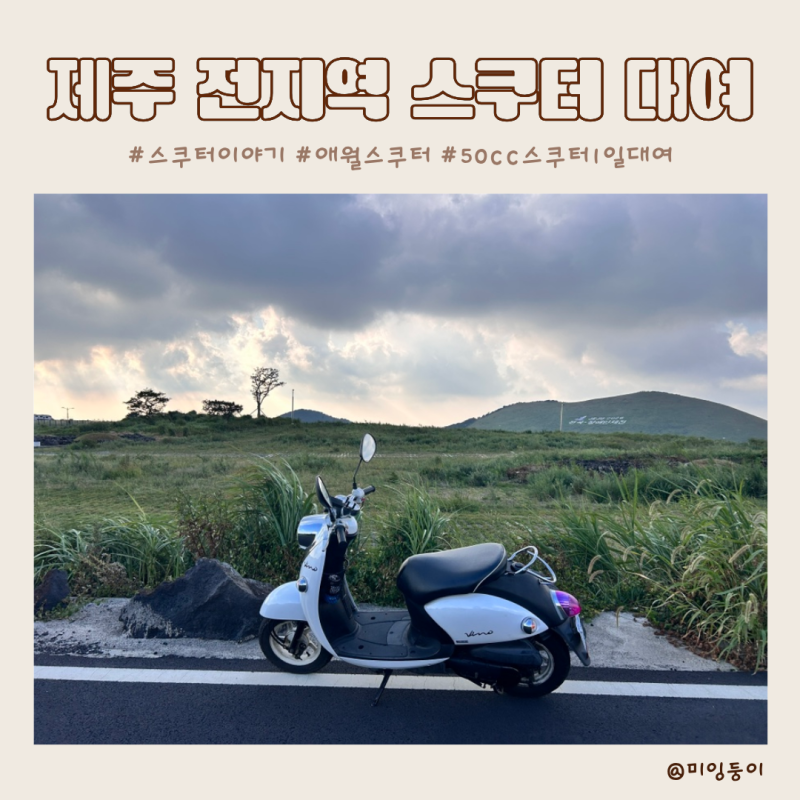 제주 스쿠터 이야기 1인승 50cc 스쿠터 대여 후기