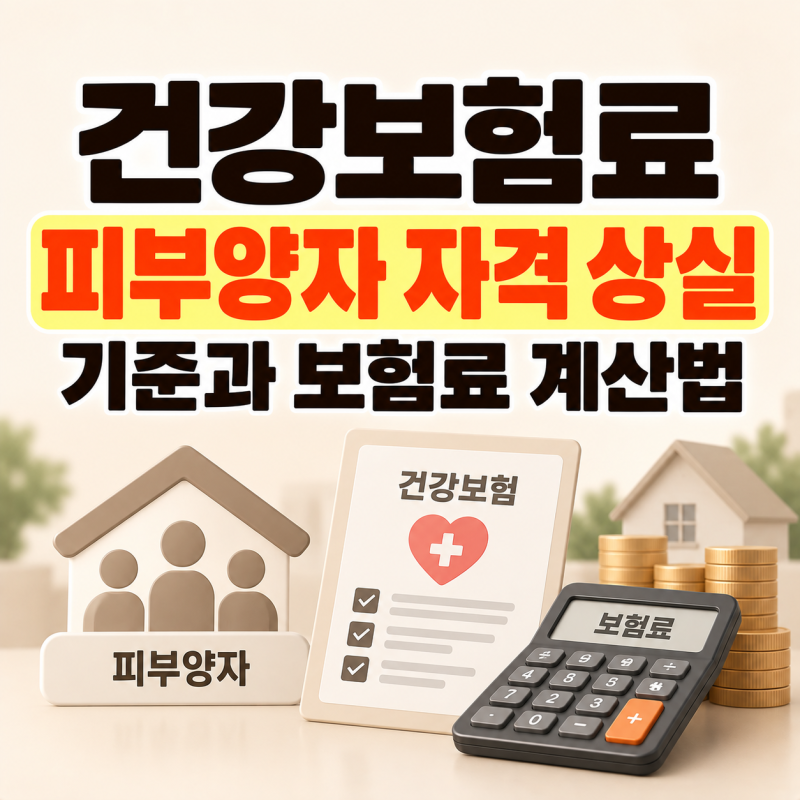 건강보험료 피부양자 자격 상실 기준과 지역가입자 전환 시 보험료 계산법