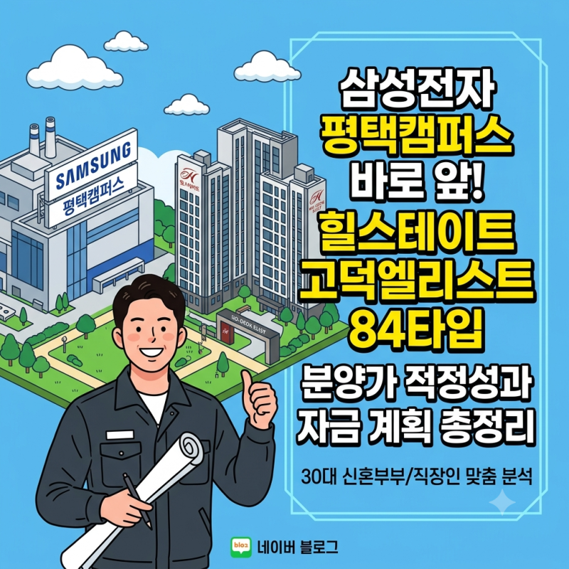 [청약공고] 삼성전자 평택캠퍼스 바로 앞! 힐스테이트 고덕엘리스트 84타입 분양가 적정성과 ....