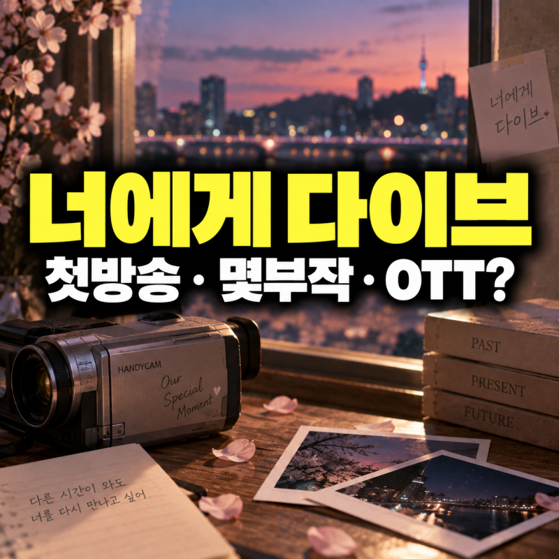 너에게 다이브 언제? 9월 26일 첫방송·몇부작·출연진·디즈니+ 정리