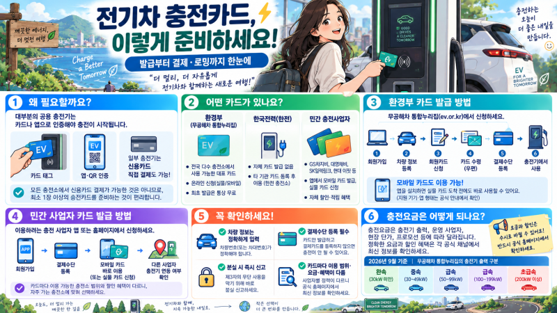 전기차 충전카드, 어떤 걸 발급받아야 할까 — 종류 비교