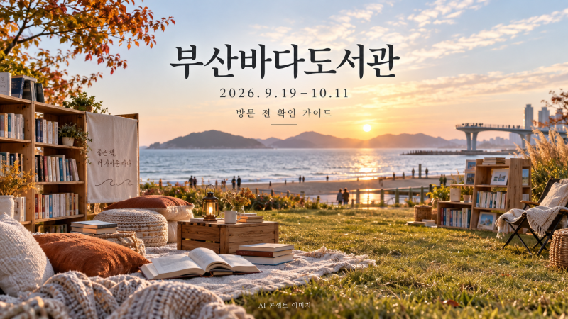 2026 부산바다도서관 다대포 9월 19일 시작, 주말 8회 운영일과 프로그램 신청부터 아이와 북크....