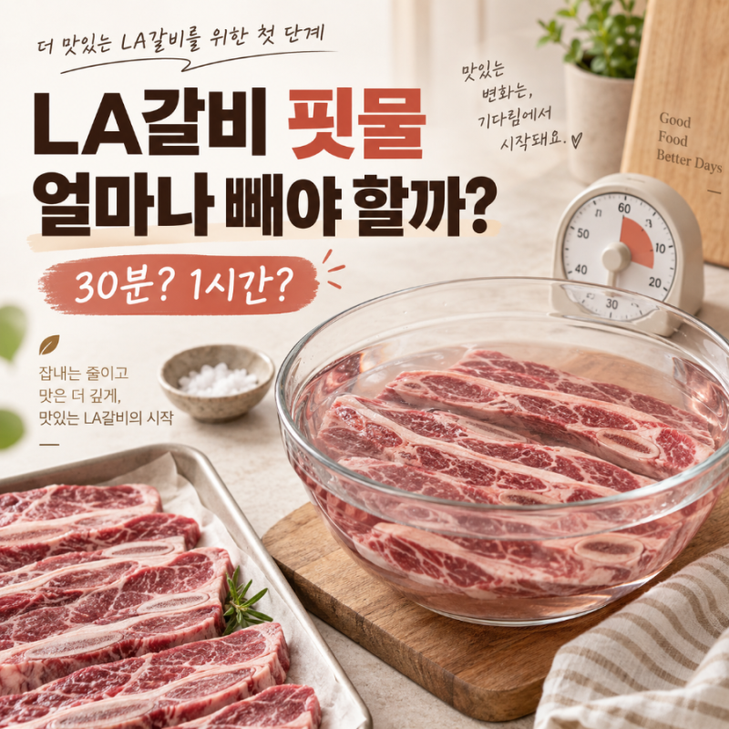 LA갈비 핏물 얼마나 빼야 할까?｜30분·1시간·2시간 뭐가 맞을까