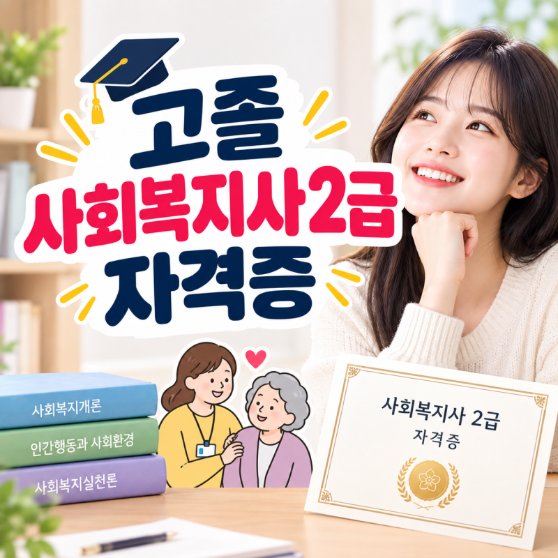 고졸 사회복지사2급자격증취득방법 단기간으로 한번에 따는 방법