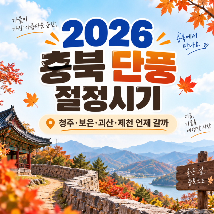 2026 충북 단풍 절정시기 총정리｜청주·보은·괴산·제천 언제 갈까