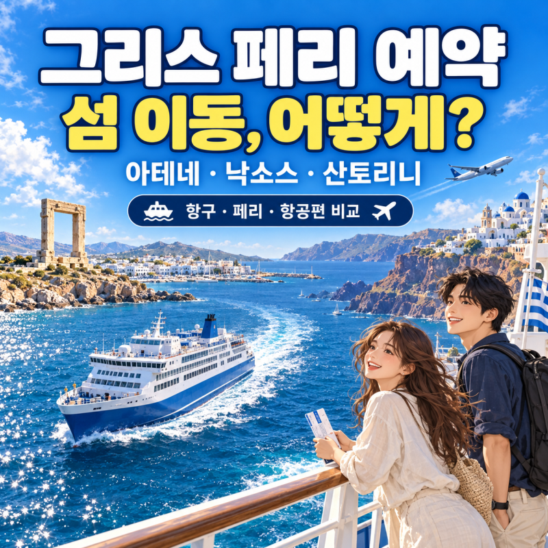 그리스 페리 예약·섬 이동 방법｜아테네·낙소스·산토리니 항구·항공편 비교