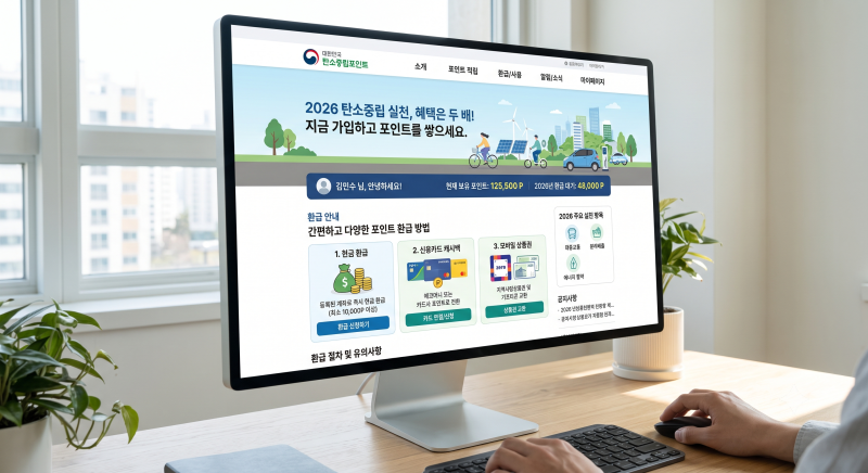 2026년 하반기 탄소중립포인트 개편 정리, 연 최대 10만원 현금 환급 신청 방법과 가을철 전기....