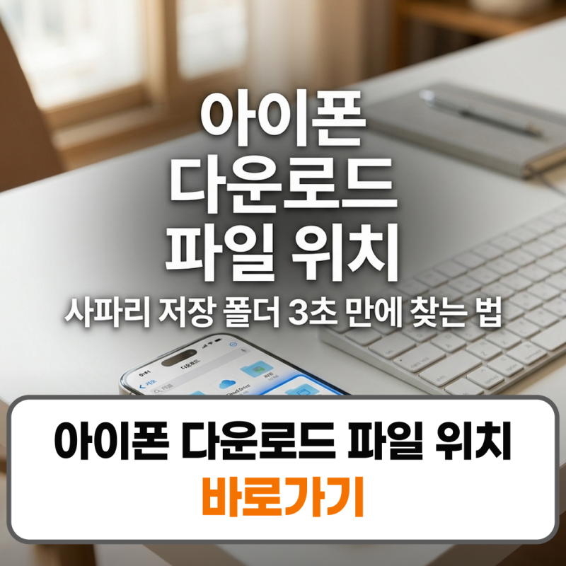 아이폰 다운로드 파일 위치 사파리 저장 경로 파일앱 확인