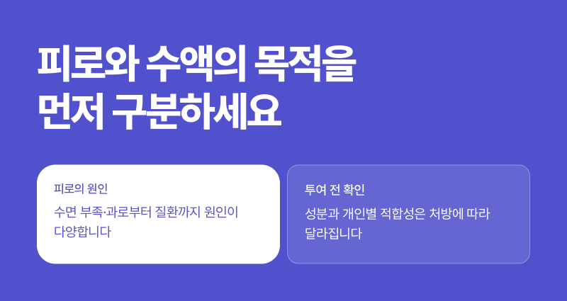 대치동영양수액 마늘주사 성분과 투여 전 확인 기준