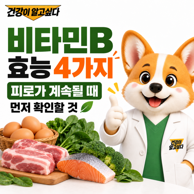비타민B 효능 4가지, 피로가 계속될 때 먼저 확인할 것