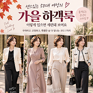 40~50대 여성 가을 하객룩 / 이렇게 입으면 세련돼 보여요!!!