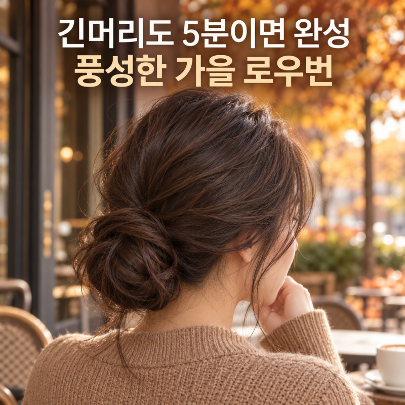 긴머리 가을 번, 분위기 있게 묶는 2가지 방법