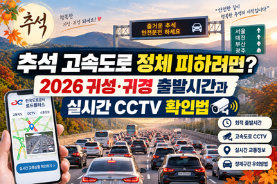 추석 고속도로 정체 피하려면? 2026 귀성·귀경 출발시간과 실시간 CCTV 확인법