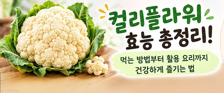컬리플라워 효능 총정리! 먹는 방법부터 활용 요리까지 건강하게 즐기는 법