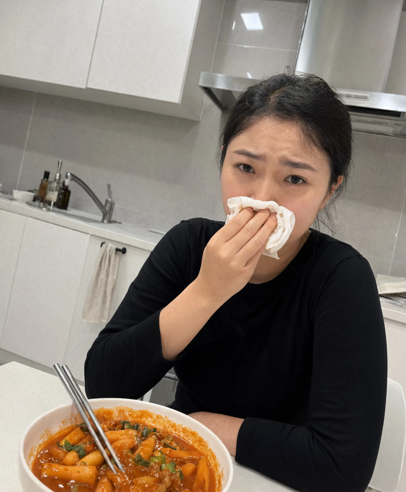 감기로 코가 막혔는데 맛이 안 느껴지는 건 미각상실 인가요
