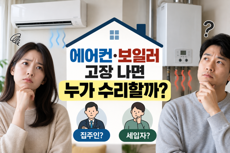 에어컨·보일러 고장 수리비 누가 낼까? 집주인·세입자 책임 기준