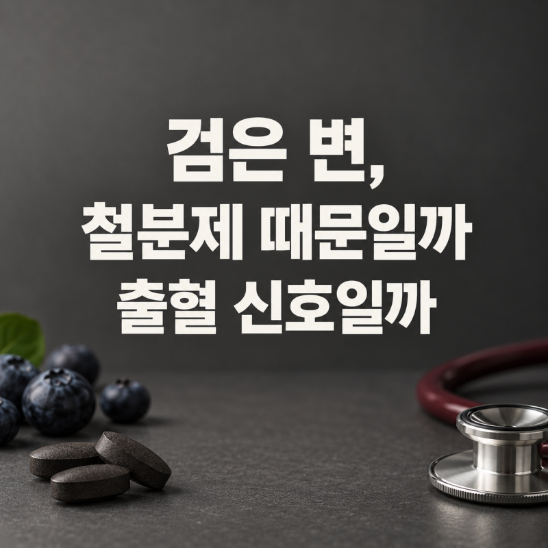 검은 변이 나왔을 때, 음식·철분제 때문인지 출혈 신호인지 구분법