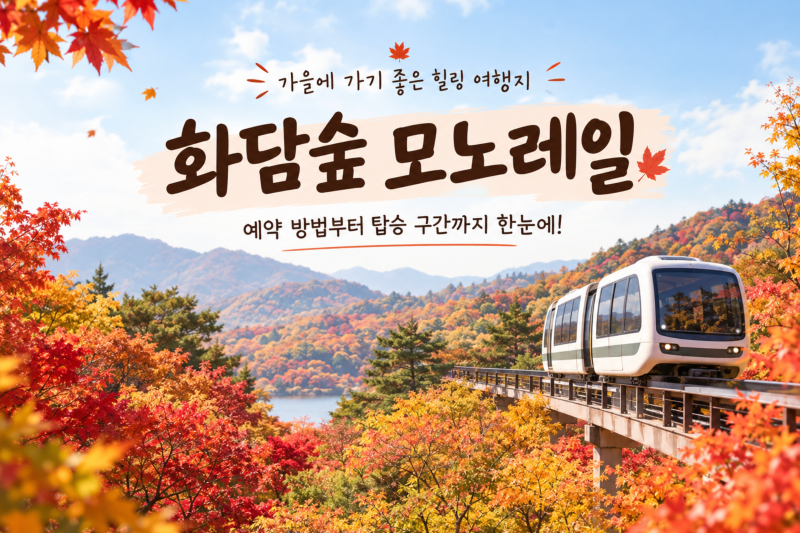 화담숲 모노레일 예약 방법 총정리 | 추천 구간과 가격은?