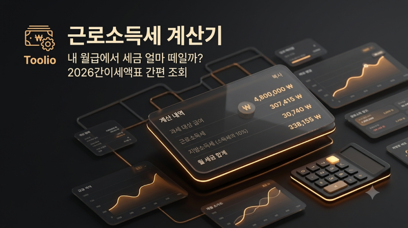 근로소득세 계산기 | 월급에서 세금 얼마 떼는지 간이세액표로 확인