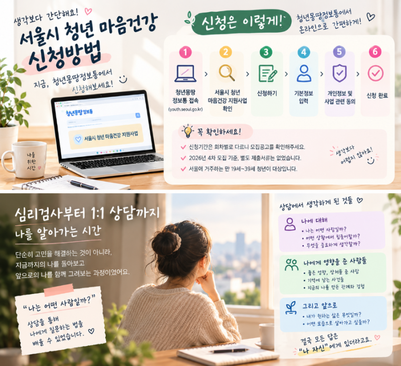 서울시 무료 심리상담 신청방법｜청년 마음건강 지원사업 직접 경험 후기