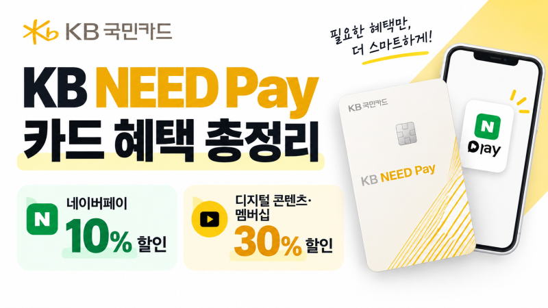 KB NEED Pay 카드 혜택 총정리