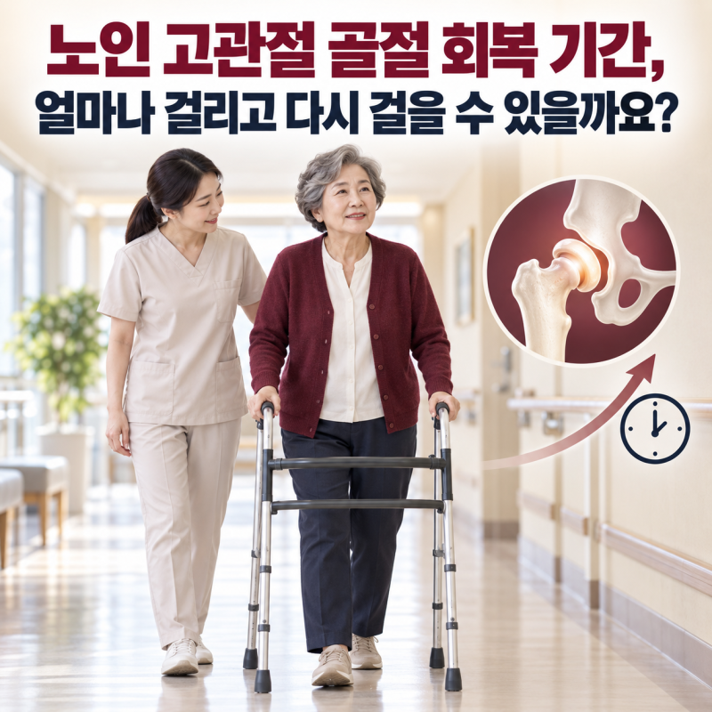 노인 고관절 골절 회복 기간, 얼마나 걸리고 다시 걸을 수 있을까요?