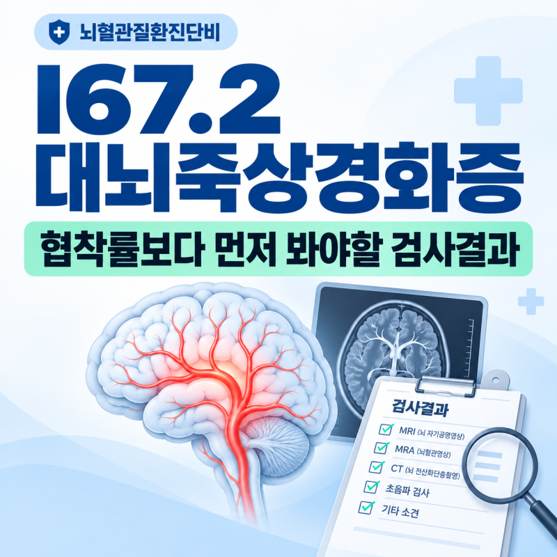 I67.2 대뇌죽상경화증 뇌혈관질환진단비,협착률보다 먼저 봐야할 검사결과