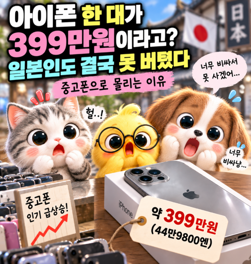 “아이폰 한 대가 399만원이라고?” 일본인도 결국 못 버텼다…중고폰으로 몰리는 이유