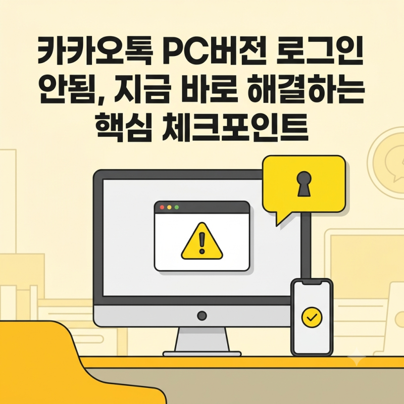 카카오톡 PC버전 로그인 안됨 오류 원인 및 해결 방법 정리