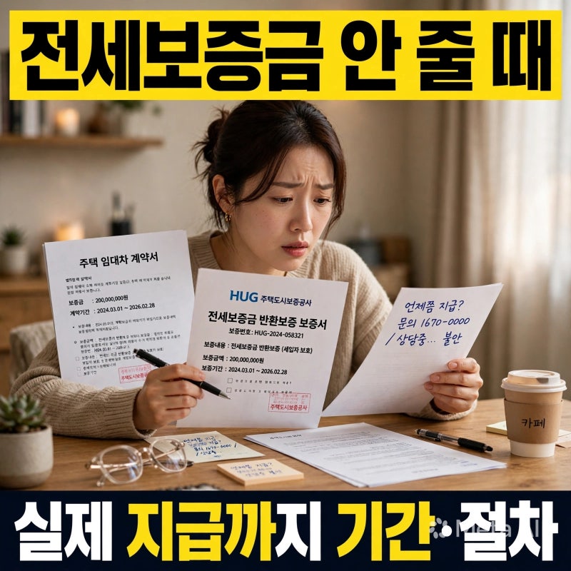전세보증금 반환보증, 집주인이 돈 안 주면 실제 지급까지 얼마나 걸릴까?｜HUG·HF 청구 절차 ....