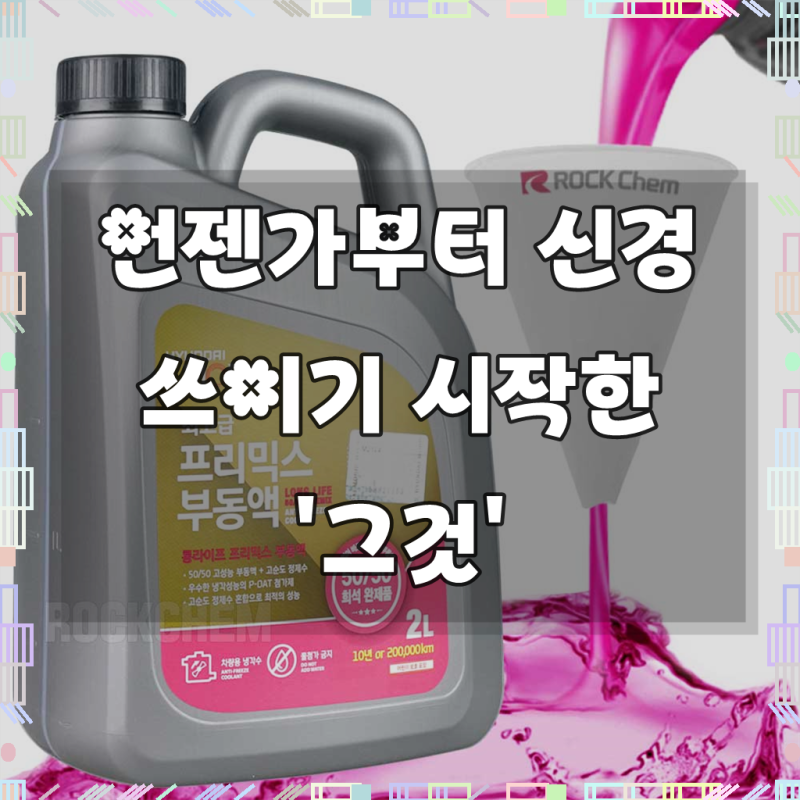 현대모비스 프리믹스 순정 부동액 + 락켐 깔때기 세트