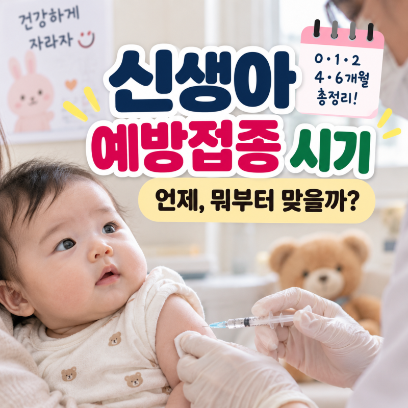 “태어나자마자 뭘 맞지?” 신생아 예방접종 시기, 0·1·2·4·6개월 표로 정리