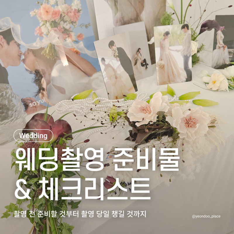 웨딩촬영 필수 준비물과 촬영 전날&당일 체크리스트 대방출 I 필요 없는 것, 촬영시안, 간식, ....