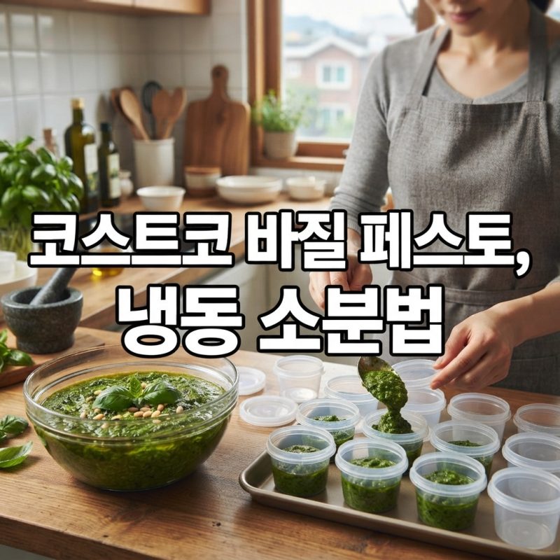 코스트코 바질 페스토 소분 냉동보관법 바질파스타 활용까지