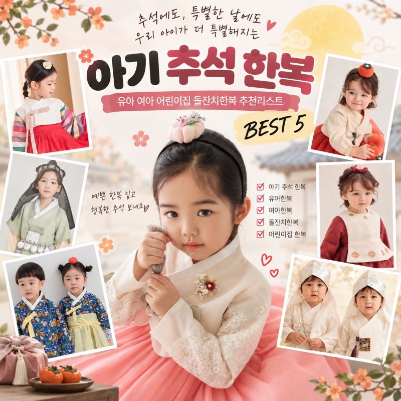 아기 추석 한복 유아 여아 어린이집 돌잔치한복 추천리스트 BEST5