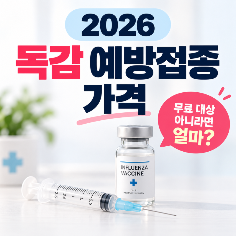 2026 독감 예방접종 가격 얼마일까? 무료 대상 아닌 성인 비용·접종 전 체크사항 총정리