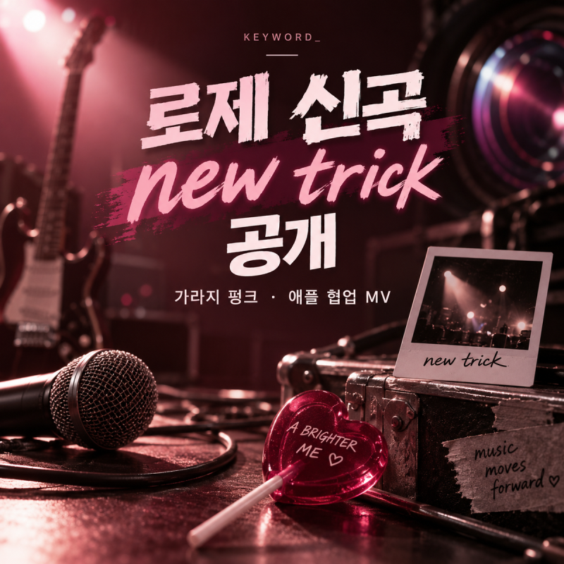 로제, 신곡 ‘new trick’ 공개…가라지 펑크에 애플 협업 MV