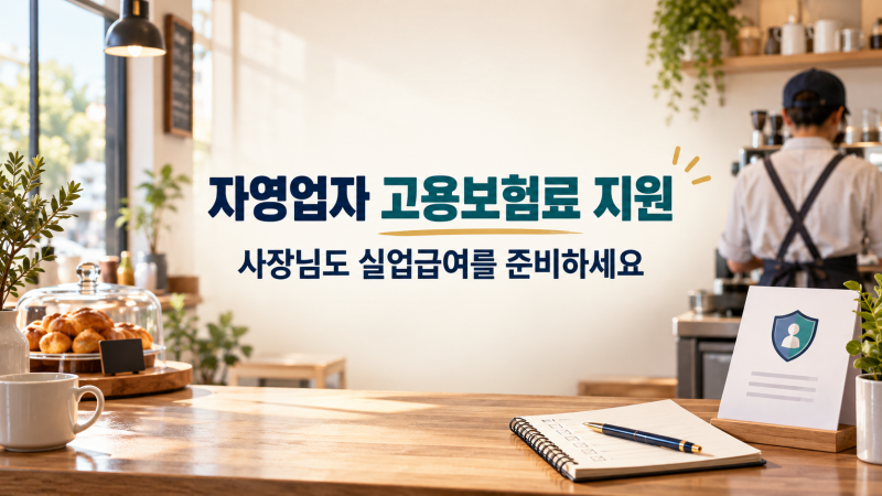 자영업자 고용보험료 지원 사업 사장님도 실업급여를 준비할 수 있습니다