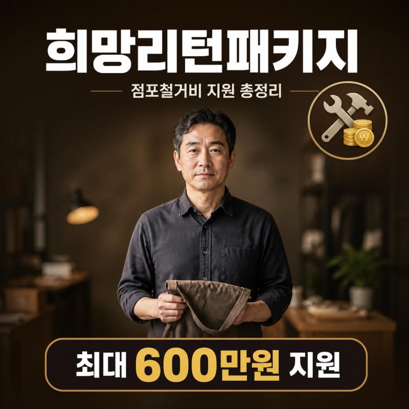 폐업도 준비가 필요합니다, 희망리턴패키지 재기지원금 총정리 (점포 철거비 지원)