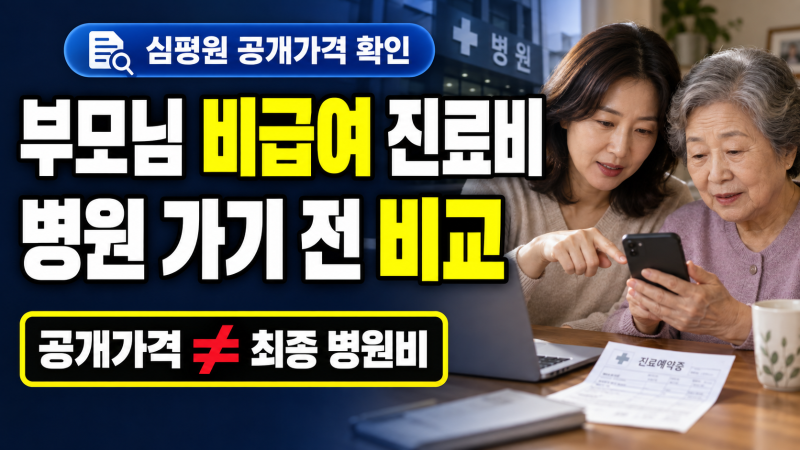 부모님 비급여 진료비, 병원 가기 전에 비교할 수 있습니다… 심평원 공개가격부터 확인하세....